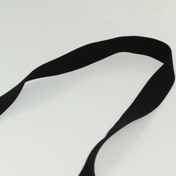 PRADA Canapa PM Hand Bag Canvas 2way Black Gold Auth - Picture 10 of 16